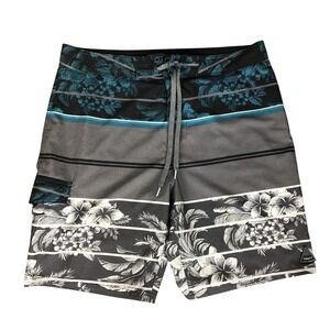 Trinity Mens Stripped Board Shorts Size 36 Waist‎ Surf Beach Inseam 9"